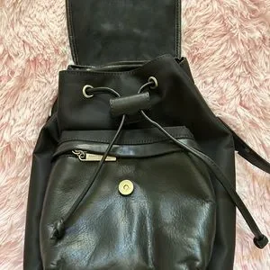 Peruzzi | Bags | Peruzzi Black Leather Backpack | Poshmark display picture 3
